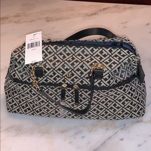 NWT Tommy Hilfiger Satchel - black & white